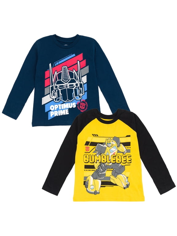 Bumblebee Optimus Prime Little Boys 2 Pack Long Sleeve T-Shirts Blue 5