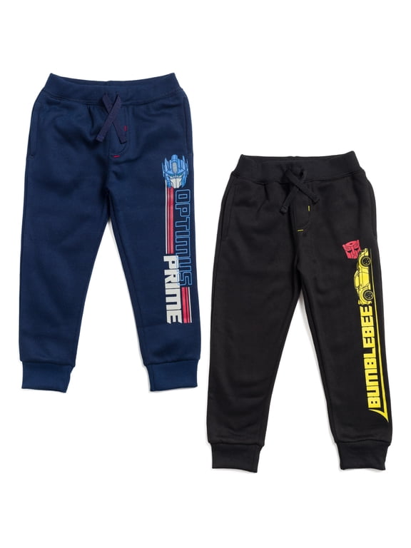 Bumblebee Optimus Prime Little Boys Fleece 2 Pack Pants Toddler to Big Kid