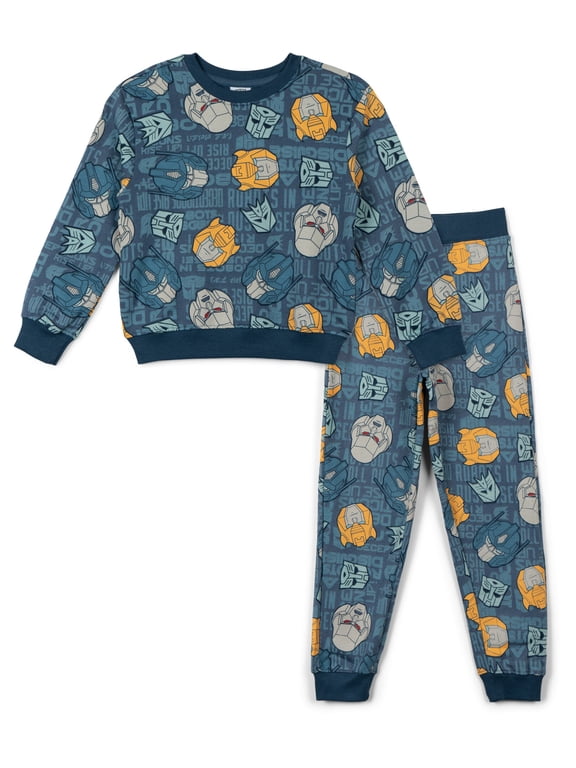 Bumblebee Optimus Prime Megatron Fleece Pullover Sweatshirt and Jogger Pants Outfit Set Toddler to Big Kid