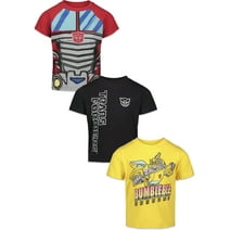 Transformers Bumblebee Optimus Prime Megatron Toddler Boys 3 Pack T-Shirts Toddler to Big Kid