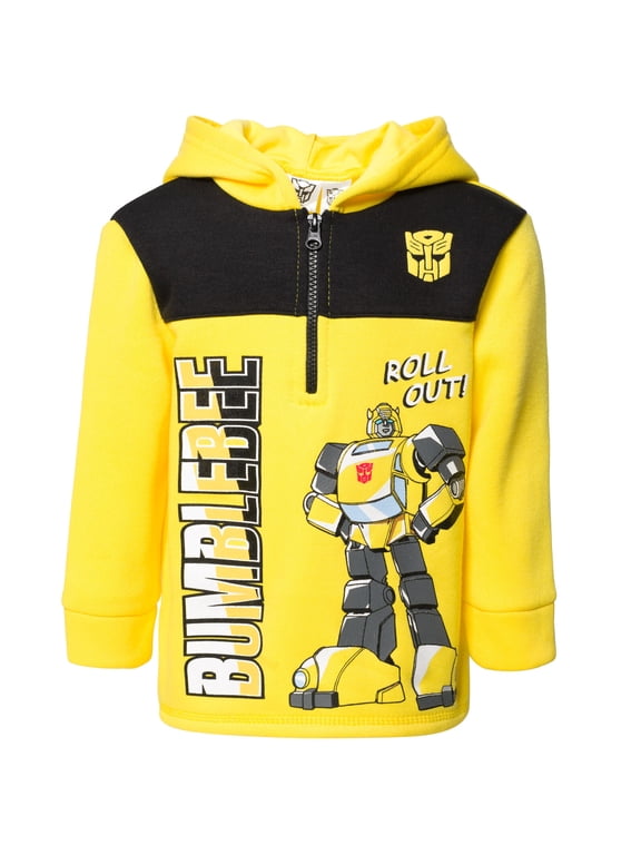 Bumblebee Toddler Boys Fleece Half Zip Hoodie Toddler to Big Kid