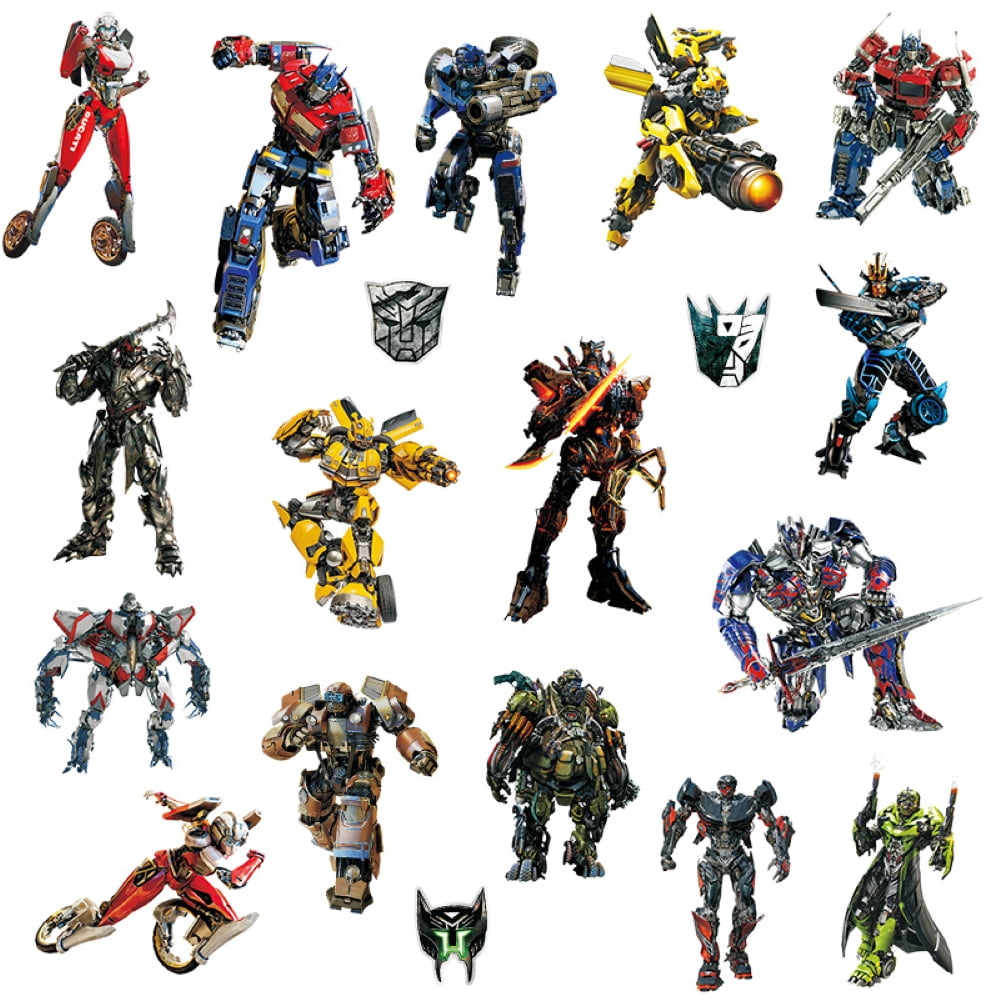 Transformers Cartoon Theme 3D Wall Decals,BedroomLiving Roomand Study Wall Background Decoration Stickers for Kids.