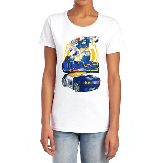 Transformers Chase Women's T Shirt, White, Large