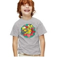 thumbnail image 1 of Transformers Christmas Bumblebee Holiday Wreath Kids T Shirt for Youth Boys and Girls, Athletic Heather, Medium, 1 of 3