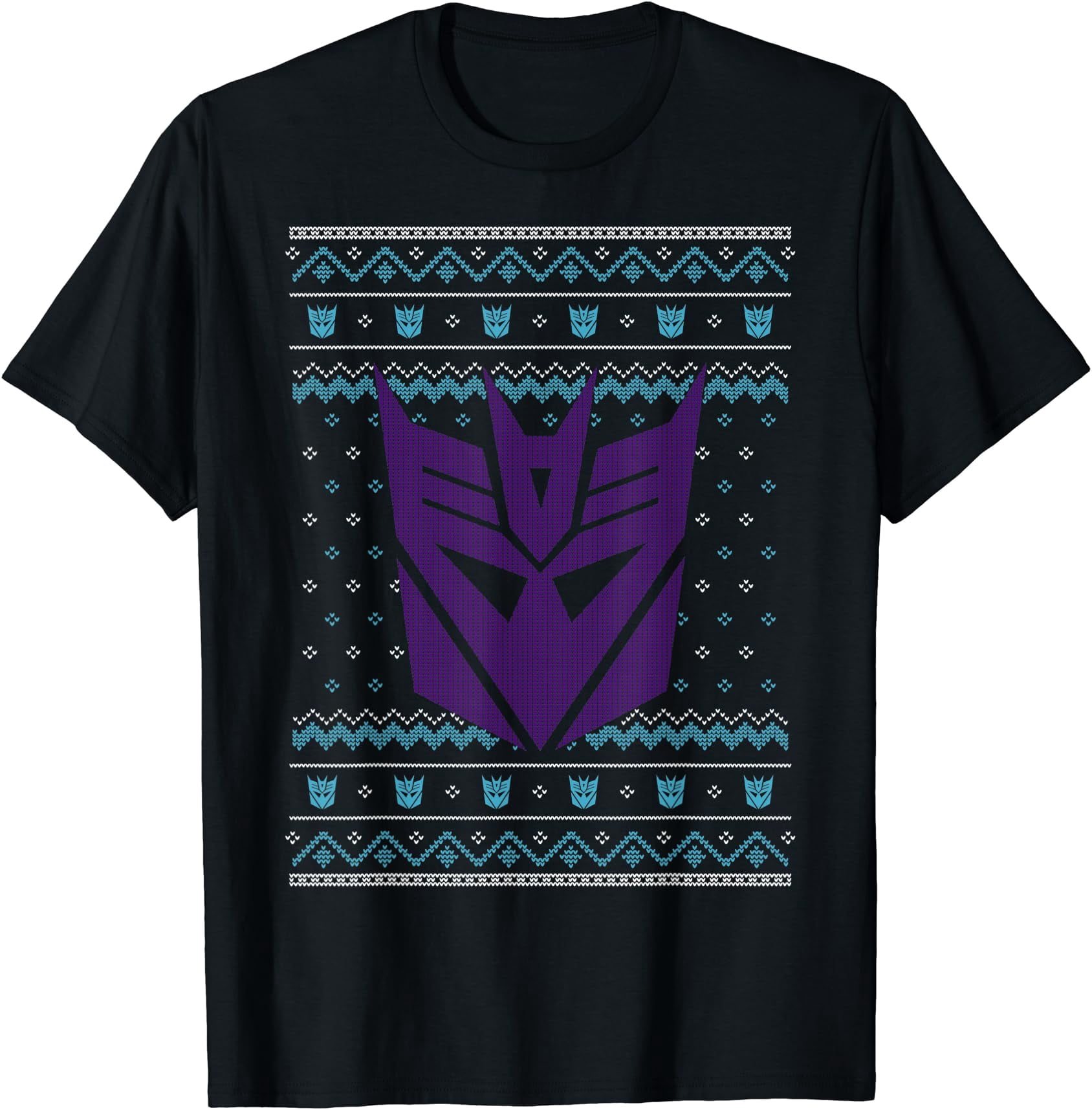 Transformers Christmas Decepticon Ugly Sweater Style T-Shirt - Walmart.com