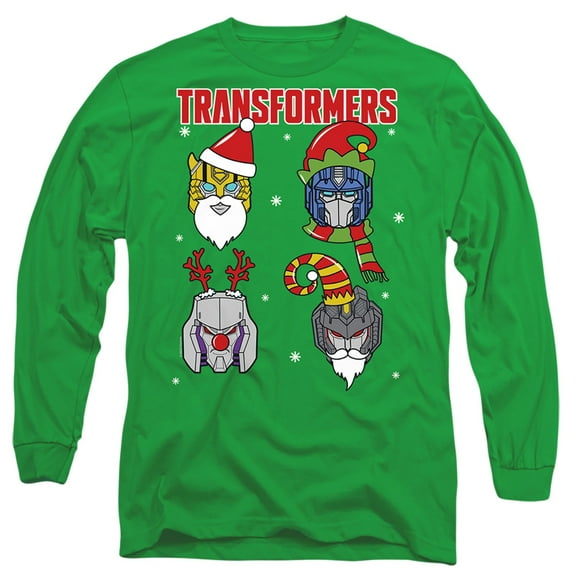 Transformers Christmas Santa Robots Unisex Adult Long-Sleeve T Shirt