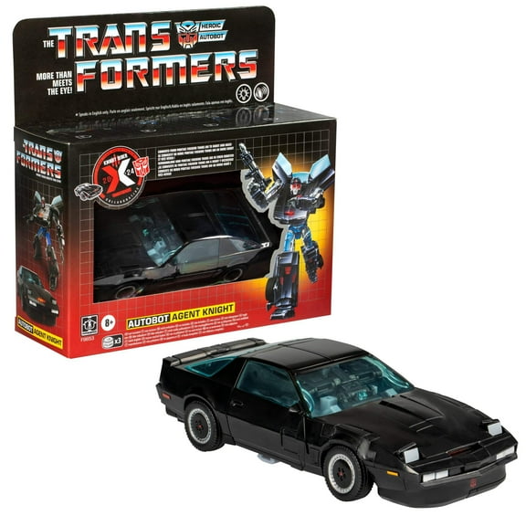 Transformers Action Figure, Autobot Agent Knight (Knight Rider x Transformers), 6.5-inch, 8+