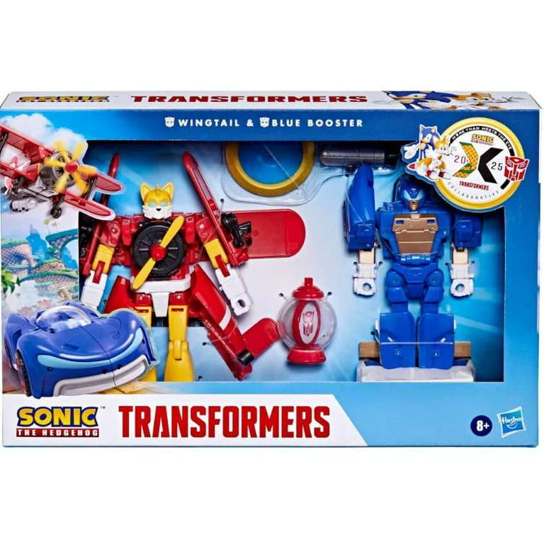 トランスフォーマー x ソニックコラボ ウイングテイル & ブルー ブースター Transformers Collaborative Mash Up! Wingtail & Blue Booster Action