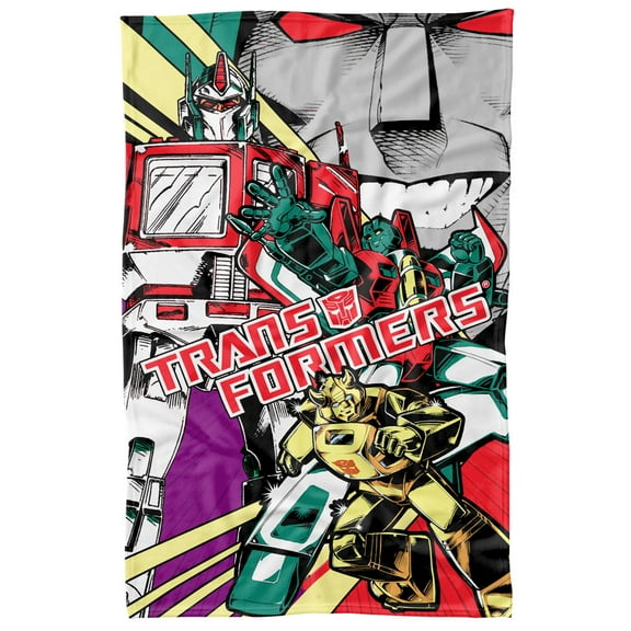 Transformers Comic Poster Fleece Blanket 36' x 58'