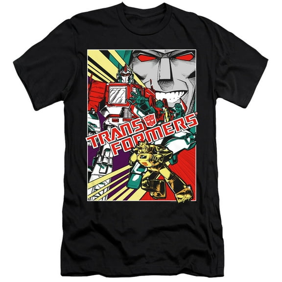 Transformers - Comic Poster - Premium Slim Fit Short Sleeve Shirt - Medium