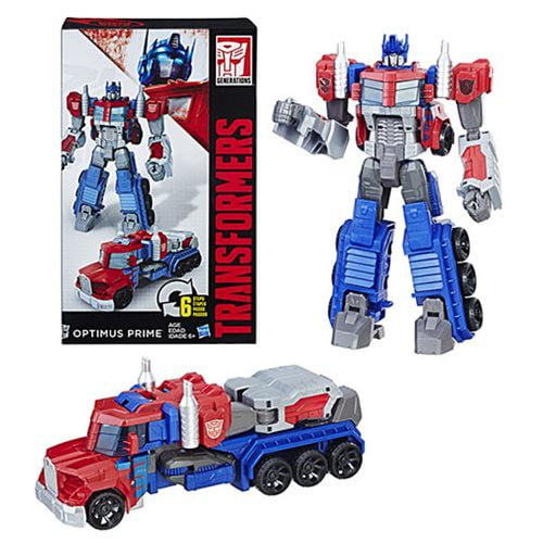 Transformers Optimus Prime Cyber Changers - Robot Che Diventa Camion In 2 Mosse, Con Blaster - Foto 1