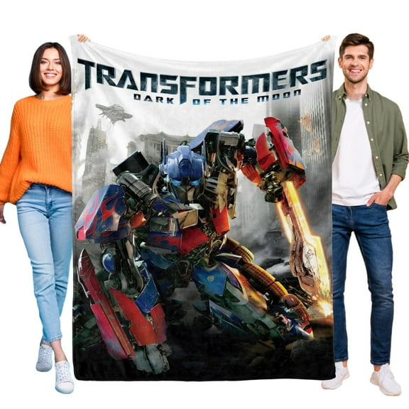 Transformers: Dark of the Moon Blanket for Kids, Soft Warm Flannel Throw Blanket for Boys Girls, 50x60 Inch Small Blanket for Sofa Couch Gifts Home Decor