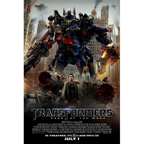 Transformers Dark Of The Moon Movie Poster Metal Print 12In x 16In 12x16 Square Adults Poster Time