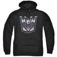 thumbnail image 1 of Transformers Decepticon Airbrush Logo Adult Pullover Hoodie Sweatshirt Black, 1 of 1