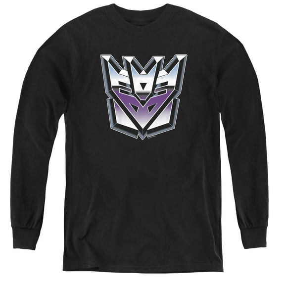 Transformers - Decepticon Airbrush Logo - Youth Long Sleeve Shirt - Large