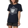 thumbnail image 1 of Transformers Decepticon Christmas Snowflake Women's Loose T-Shirt, Navy, Small, 1 of 3