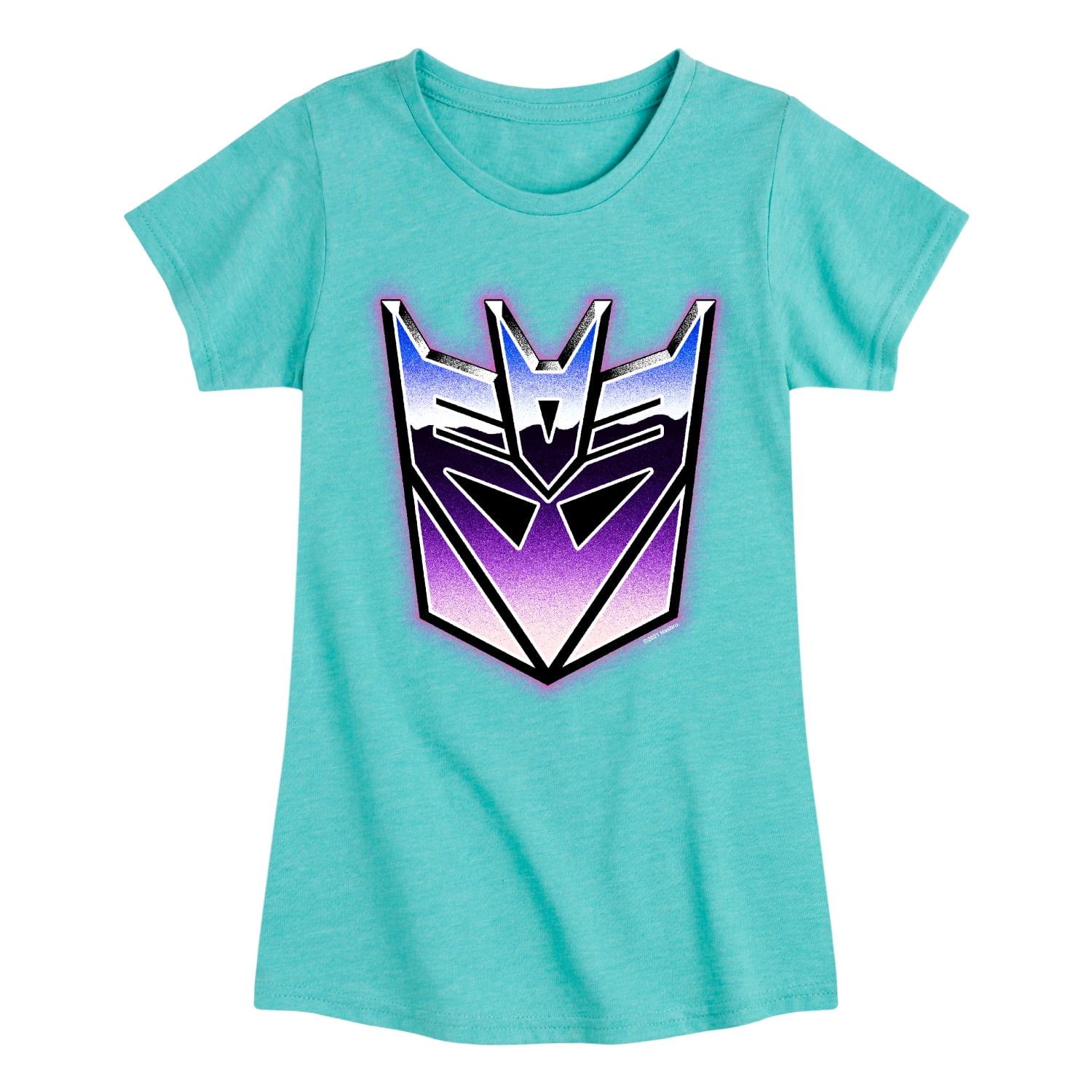 Transformers Decepticon Chrome Girls Fitted Short Sleeve TShirt