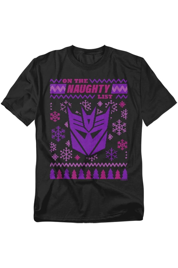 Decepticon Naughty List Ugly Christmas Unisex Adult T Shirt