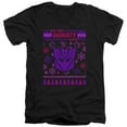 thumbnail image 1 of Transformers Decepticon Naughty List Ugly Christmas Unisex Adult V-Neck T Shirt,Black, X-Large, 1 of 2