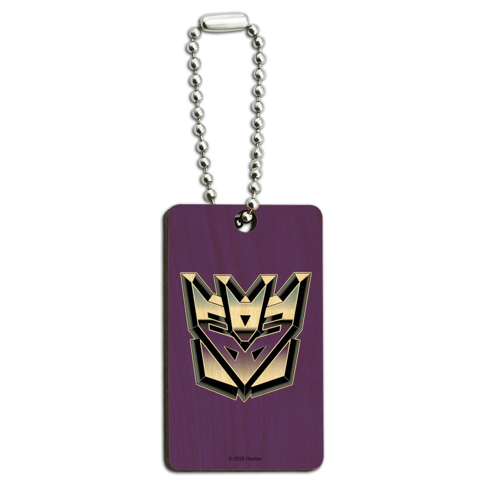 Transformers Decepticon Symbol Retro Wood Wooden Rectangle Keychain Key ...