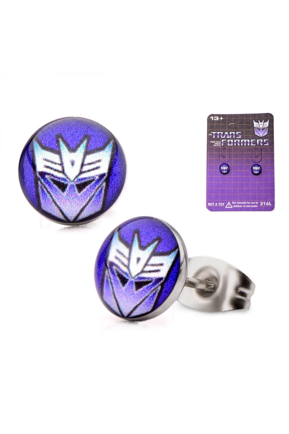 Decepticon Symbol Stud Earrings