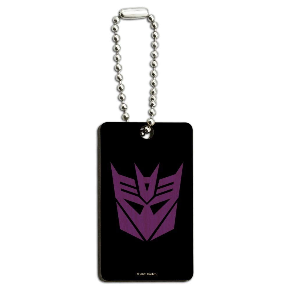 Transformers Decepticon Symbol Wood Wooden Rectangle Keychain Key Ring ...