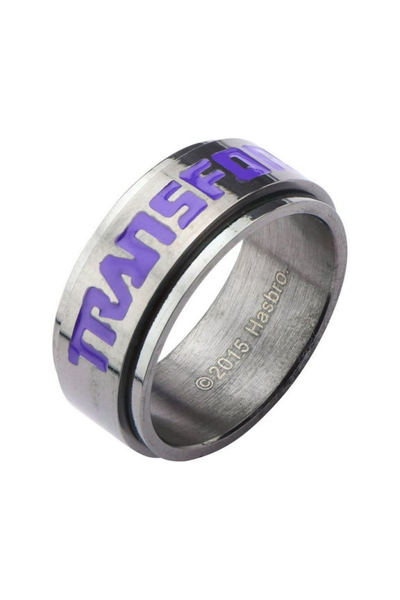 Transformers Decepticons Logo Stainless Steel Spinner Ring | 11