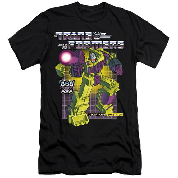 Transformers Devastator S/S Adult 30/1 T-Shirt Black
