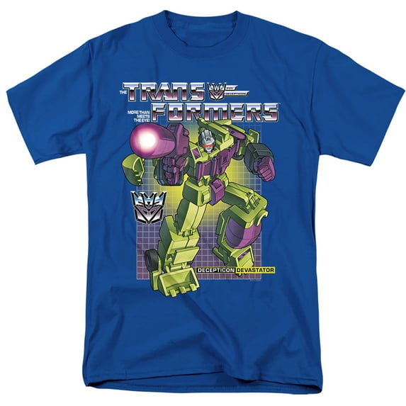 Transformers Devastator Unisex Adult T Shirt, Royal, 5X-Large