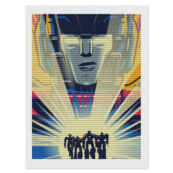 Transformers Diamond Art Painting Kits for Adults, 5D Diamond Art Full Drill Round Rhinestone Diamond Art Kits, DIY Diamond Dots Arts Craft for Home Wall Decor