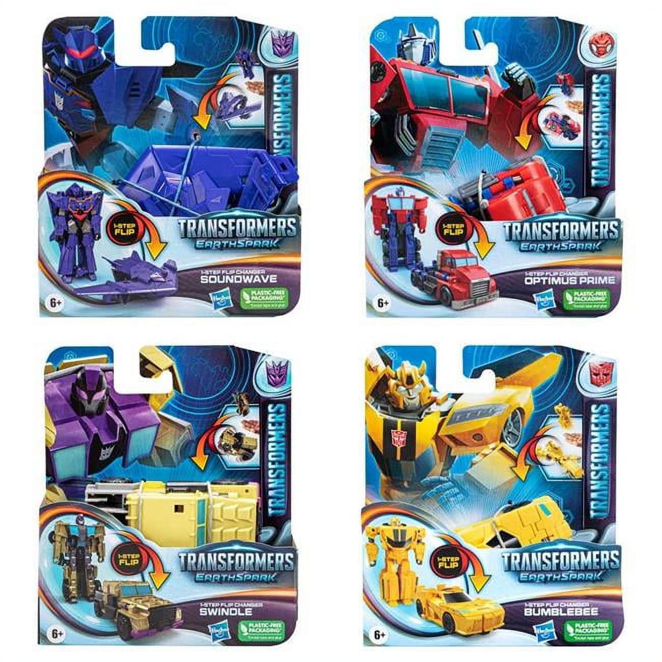 Transformers EarthSpark 1Step Flip Toy, Assorted Color 8 Piece