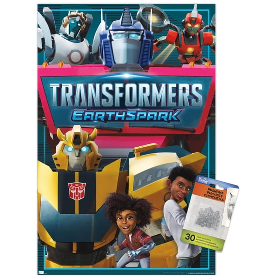 Transformers: Earthspark - Group Wall Poster with Push Pins, 14.725" x 22.375"