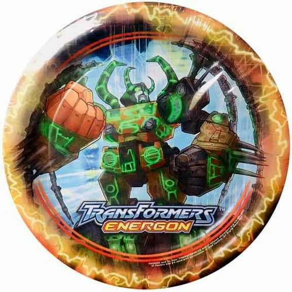 Transformers Party Disposable Paper Plates, 9inch, 8 Count