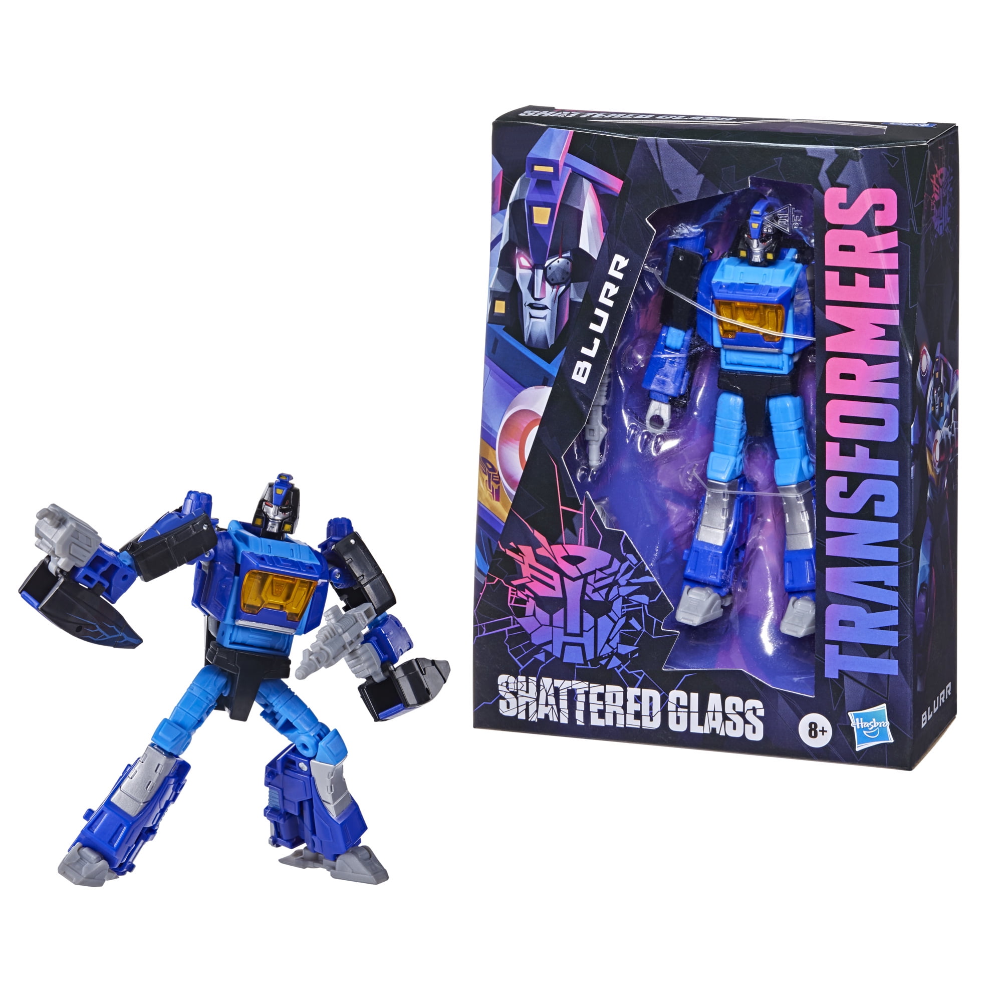 Transformers Generations Shattered Glass Collection Deluxe Class Blurr -  Ages 8 and Up, 5.5-inch