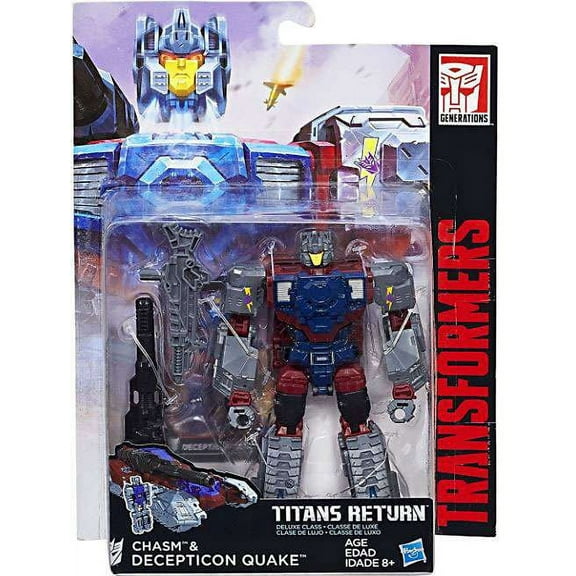 Transformers Generations Titans Return Decepticon Quake and Chasm Robot Toys