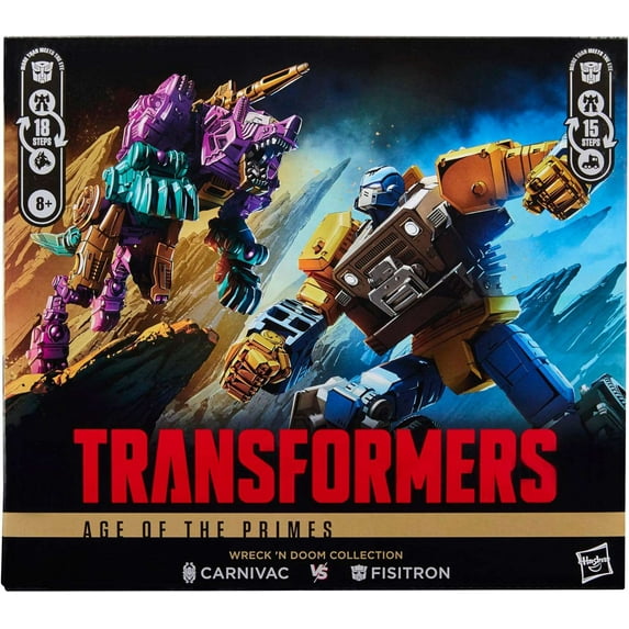 Transformers Generations Wreck 'n Doom Action Figure 2-Pack (Fisitron & Carnivac)