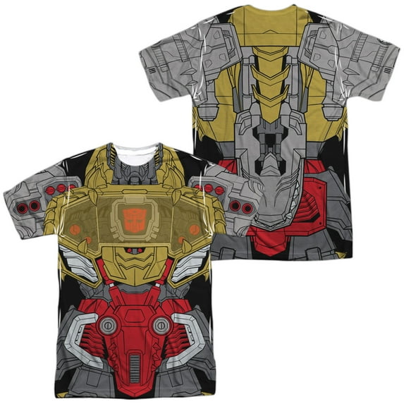 Transformers Grimlock Unisex Adult Sublimated Costume T Shirt (Front/Back), X-Large