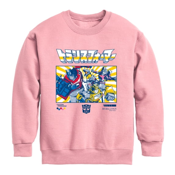 Transformers - Group Photo - Youth Boys Crew Fleece Sweatshirt
