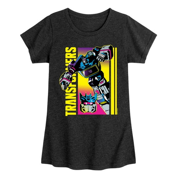 Transformers - Halftone Decepticon - Girls Fitted Short Sleeve T-Shirt