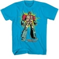 thumbnail image 1 of Transformers Hasbro Mens Throwback Shirt - Optimus, Megatron, Bumblebee - Throwback Classic T-Shirt Blue Tropic, Small, 1 of 7