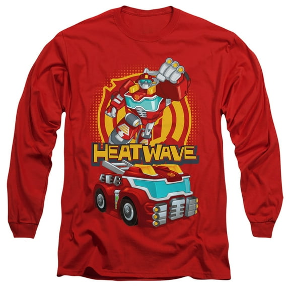Transformers Heatwave Long Sleeve Adult 18/1 T-Shirt Red