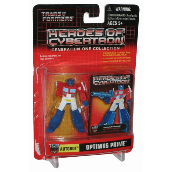 Transformers Heroes of Cybertron G1 (2001) Autobot Optimus Prime Figure w/ Yellow Axe