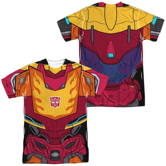 Transformers Hot Rod Unisex Adult Sublimated Costume T Shirt (Front/Back), Medium