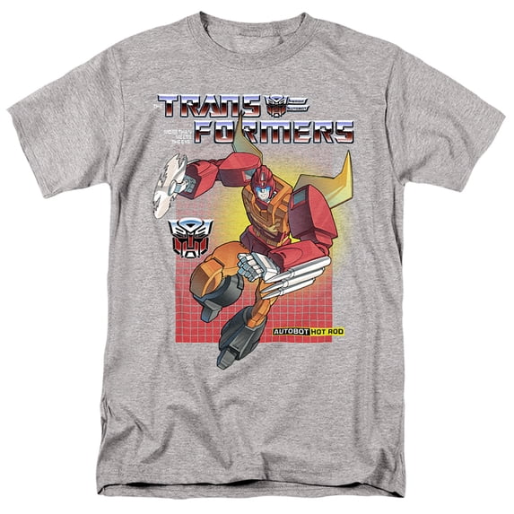 Transformers Hot Rod Unisex Adult T Shirt, Athletic Heather, X-Large