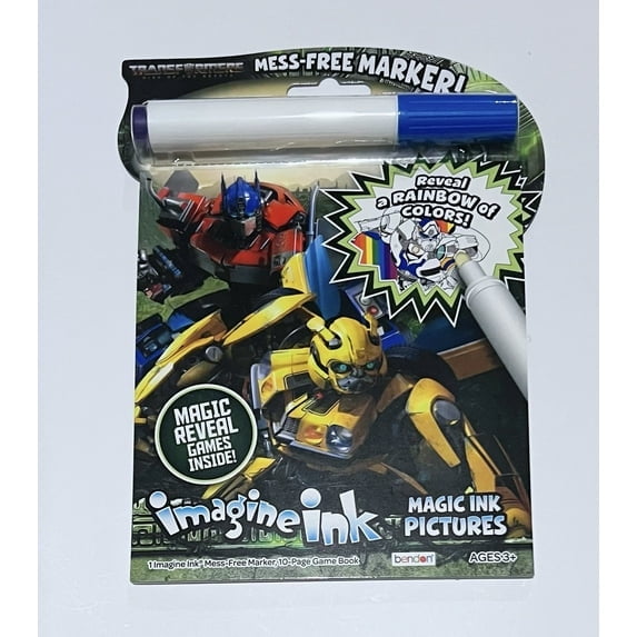 Transformers Imagine Ink Magic Ink Pictures Activity Book