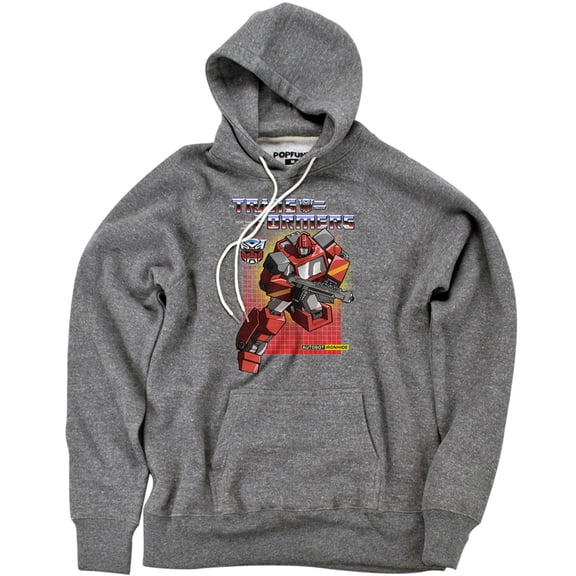 Transformers Ironhide Unisex Adult Slim Fit Pull-Over Heather Hoodie, Athletic Heather, Large
