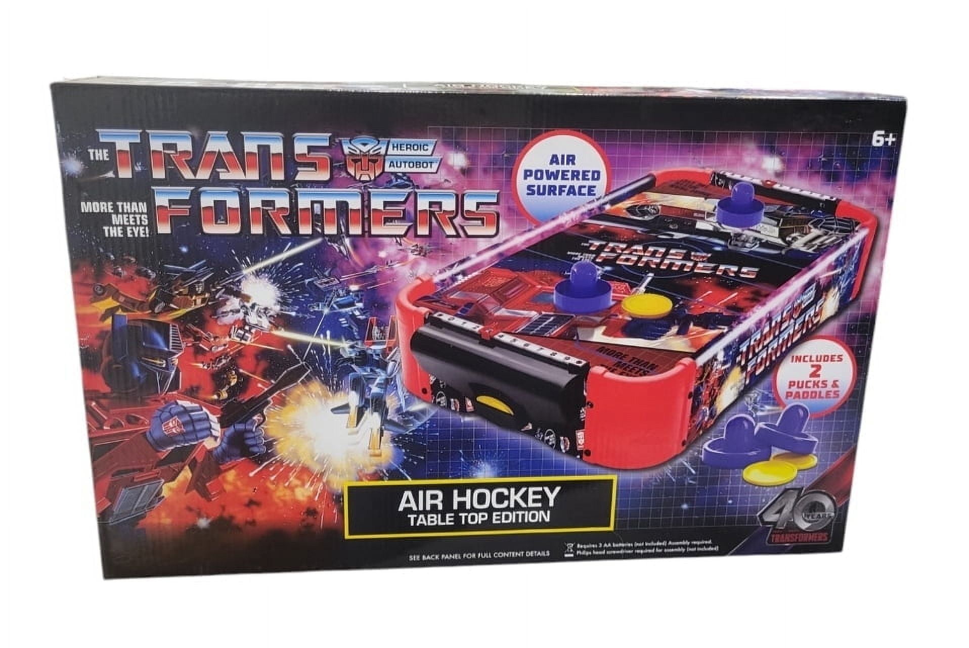 TF8521-01 - TRANSFORMERS AIR HOCKEY TABLE TOP INCLUDES 2 PUCKS AND PADDLES