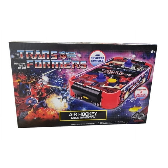 TF8521-01 - TRANSFORMERS AIR HOCKEY TABLE TOP INCLUDES 2 PUCKS AND PADDLES