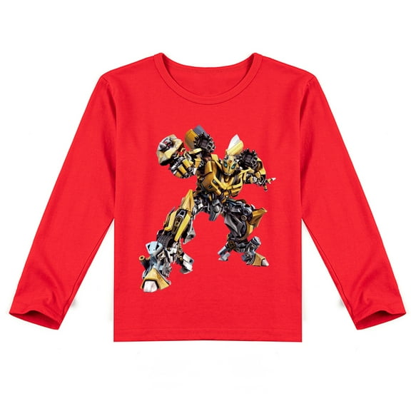 Transformers Kids' Long Sleeve T-shirt, Breathable Fabric and Adorable Print, Autumn Staple