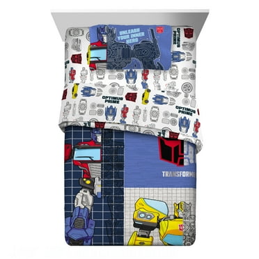 Transformers Kids Twin Bed in a Bag, Comforter and Sheets, Hasbro